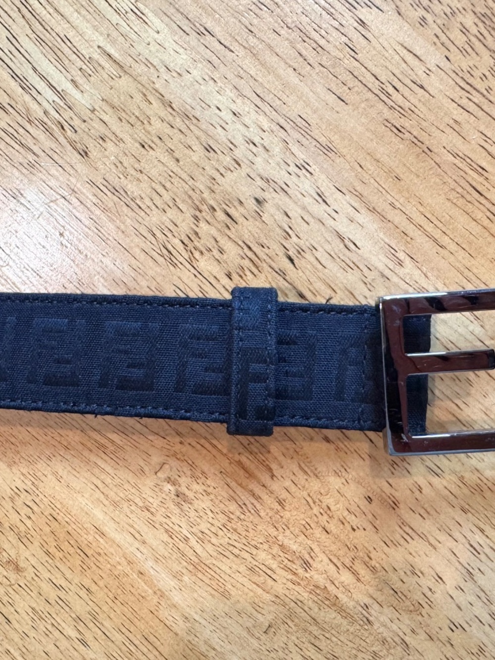 Unisex Fendi Zucca Canvas & Leather Belt, Size 36/90 NWOT - Picture 3 of 9